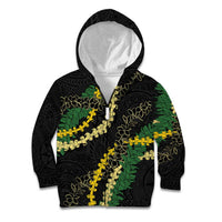 Hawaii Puakenikeni - Maile Lei Kid Hoodie Obsidian Black LT7 Zip Hoodie Black - Polynesian Pride