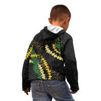 Hawaii Puakenikeni - Maile Lei Kid Hoodie Obsidian Black LT7 - Polynesian Pride