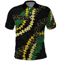 Hawaii Puakenikeni - Maile Lei Polo Shirt Obsidian Black