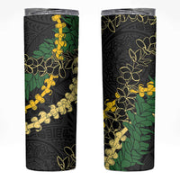 Hawaii Puakenikeni - Maile Lei Skinny Tumbler Obsidian Black
