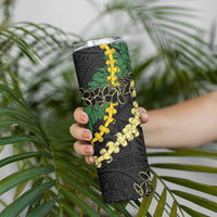 Hawaii Puakenikeni - Maile Lei Skinny Tumbler Obsidian Black