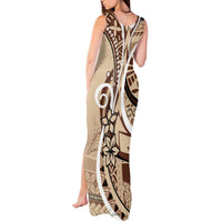 Samoa Siapo Classic Motif Tank Maxi Dress Manuia le tutoatasi o Samoa Independence LT7 - Polynesian Pride