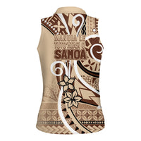 Samoa Siapo Classic Motif Women Sleeveless Polo Shirt Manuia le tuto’atasi o Samoa Independence