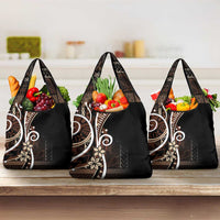 Samoa Siapo Classic Motif Grocery Bag Manuia le tuto’atasi o Samoa Independence Black Style