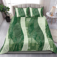 Polynesian Tribal Pattern Patchwork Picturesque Bedding Set Sage Green