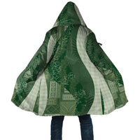Polynesian Tribal Pattern Patchwork Picturesque Cloak Sage Green