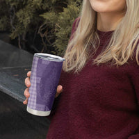 Polynesian Tribal Pattern Patchwork Picturesque Tumbler Cup Deep Violet