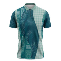 Polynesian Tribal Pattern Patchwork Picturesque Zipper Polo Shirt Oceanic