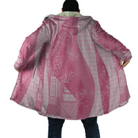 Polynesian Tribal Pattern Patchwork Picturesque Cloak Rose Pink