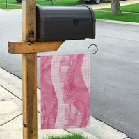 Polynesian Tribal Pattern Patchwork Picturesque Garden Flag Rose Pink