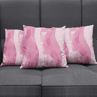 Polynesian Tribal Pattern Patchwork Picturesque Pillow Cover Rose Pink