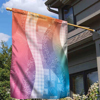 Polynesian Tribal Pattern Patchwork Picturesque Garden Flag Holographic