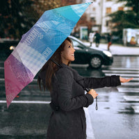 Polynesian Tribal Pattern Patchwork Picturesque Umbrella Holographic