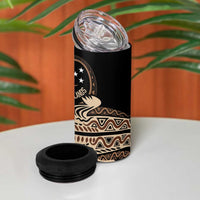 Personalized Solomon Islands Crocodile 4 in 1 Can Cooler Tumbler Hapi Isles - Independence Anniversary