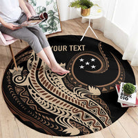 Personalized Solomon Islands Crocodile Round Carpet Hapi Isles - Independence Anniversary