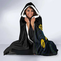 Personalized Solomon Islands Independence Anniversary Hooded Blanket Crocodile Mix Tapa