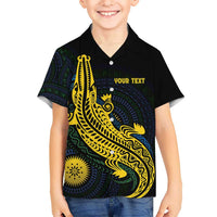 Personalized Solomon Islands Independence Anniversary Kid Hawaiian Shirt Crocodile Mix Tapa LT7 Kid Colorful - Polynesian Pride