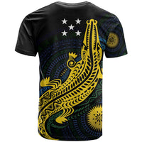 Personalized Solomon Islands Independence Anniversary T Shirt Crocodile Mix Tapa