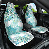 Aotearoa Maori Koru Curves Car Seat Cover Mossy Paua Shell LT7 One Size Green - Polynesian Pride