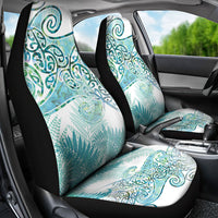 Aotearoa Maori Koru Curves Car Seat Cover Mossy Paua Shell LT7 - Polynesian Pride