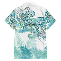 Aotearoa Maori Koru Curves Family Matching Long Sleeve Bodycon Dress and Hawaiian Shirt Mossy Paua Shell