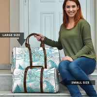 Aotearoa Maori Koru Curves Travel Bag Mossy Paua Shell LT7 - Polynesian Pride