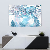 Aotearoa Maori Koru Curves Tapestry Aqua Paua Shell