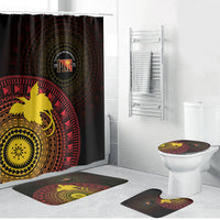 Papua New Guinea Independence Bathroom Set Tapa Circle