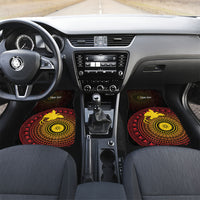 Papua New Guinea Independence Personalized Car Mats Tapa Circle