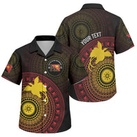 Papua New Guinea Independence Personalized Family Matching Long Sleeve Bodycon Dress and Hawaiian Shirt Tapa Circle LT7 Son's Shirt Black - Polynesian Pride