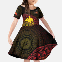 Papua New Guinea Independence Personalized Family Matching Puletasi and Hawaiian Shirt Tapa Circle