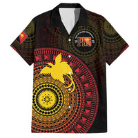Papua New Guinea Independence Personalized Hawaiian Shirt Tapa Circle LT7 Black - Polynesian Pride