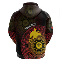 Papua New Guinea Independence Personalized Hoodie Tapa Circle LT7 - Polynesian Pride