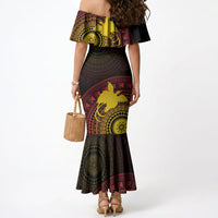 Papua New Guinea Independence Personalized Mermaid Dress Tapa Circle LT7 - Polynesian Pride