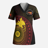 Papua New Guinea Independence Personalized Scrub Top Tapa Circle