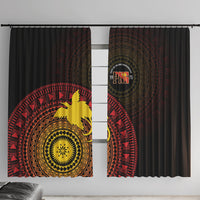 Papua New Guinea Independence Window Curtain Tapa Circle