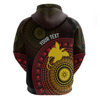Papua New Guinea Independence Personalized Zip Hoodie Tapa Circle LT7 - Polynesian Pride