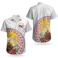 Hapi De Bilong Indipendens Papua New Guinea Couples Matching Short Sleeve Bodycon Dress and Hawaiian Shirt PNG Lime Pot LT7 - Polynesian Pride