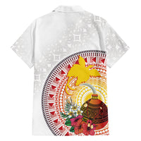 Hapi De Bilong Indipendens Papua New Guinea Family Matching Summer Maxi Dress and Hawaiian Shirt PNG Lime Pot LT7 Dad's Shirt - Long Sleeve White - Polynesian Pride