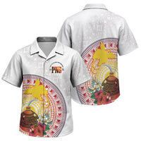 Hapi De Bilong Indipendens Papua New Guinea Family Matching Summer Maxi Dress and Hawaiian Shirt PNG Lime Pot LT7 Son's Shirt White - Polynesian Pride