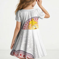 Hapi De Bilong Indipendens Papua New Guinea Kid Short Sleeve Dress PNG Lime Pot LT7 - Polynesian Pride