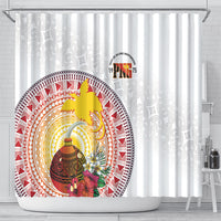 Hapi De Bilong Indipendens Papua New Guinea Shower Curtain PNG Lime Pot