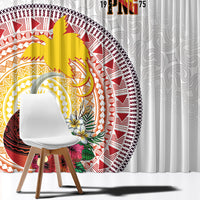 Hapi De Bilong Indipendens Papua New Guinea Window Curtain PNG Lime Pot