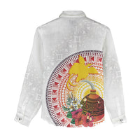 Hapi De Bilong Indipendens Papua New Guinea Women Casual Shirt PNG Lime Pot