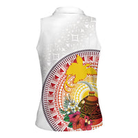 Hapi De Bilong Indipendens Papua New Guinea Women Sleeveless Polo Shirt PNG Lime Pot