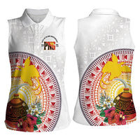 Hapi De Bilong Indipendens Papua New Guinea Women Sleeveless Polo Shirt PNG Lime Pot