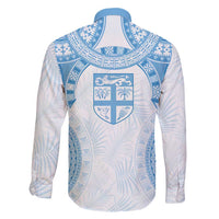 Bula Fiji Day 55th Anniversary Masi Tapa Family Matching Off Shoulder Maxi Dress and Hawaiian Shirt Emerald Jubilee - Turquoise - Polynesian Pride