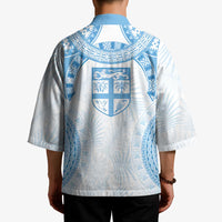 Bula Fiji Day 55th Anniversary Masi Tapa Kimono Emerald Jubilee - Turquoise LT7 - Polynesian Pride