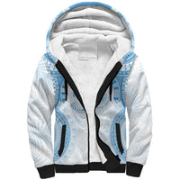 Bula Fiji Day 55th Anniversary Masi Tapa Sherpa Hoodie Emerald Jubilee - Turquoise LT7 Unisex Turquoise - Polynesian Pride