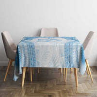 Bula Fiji Day 55th Anniversary Masi Tapa Tablecloth Emerald Jubilee - Turquoise - Polynesian Pride